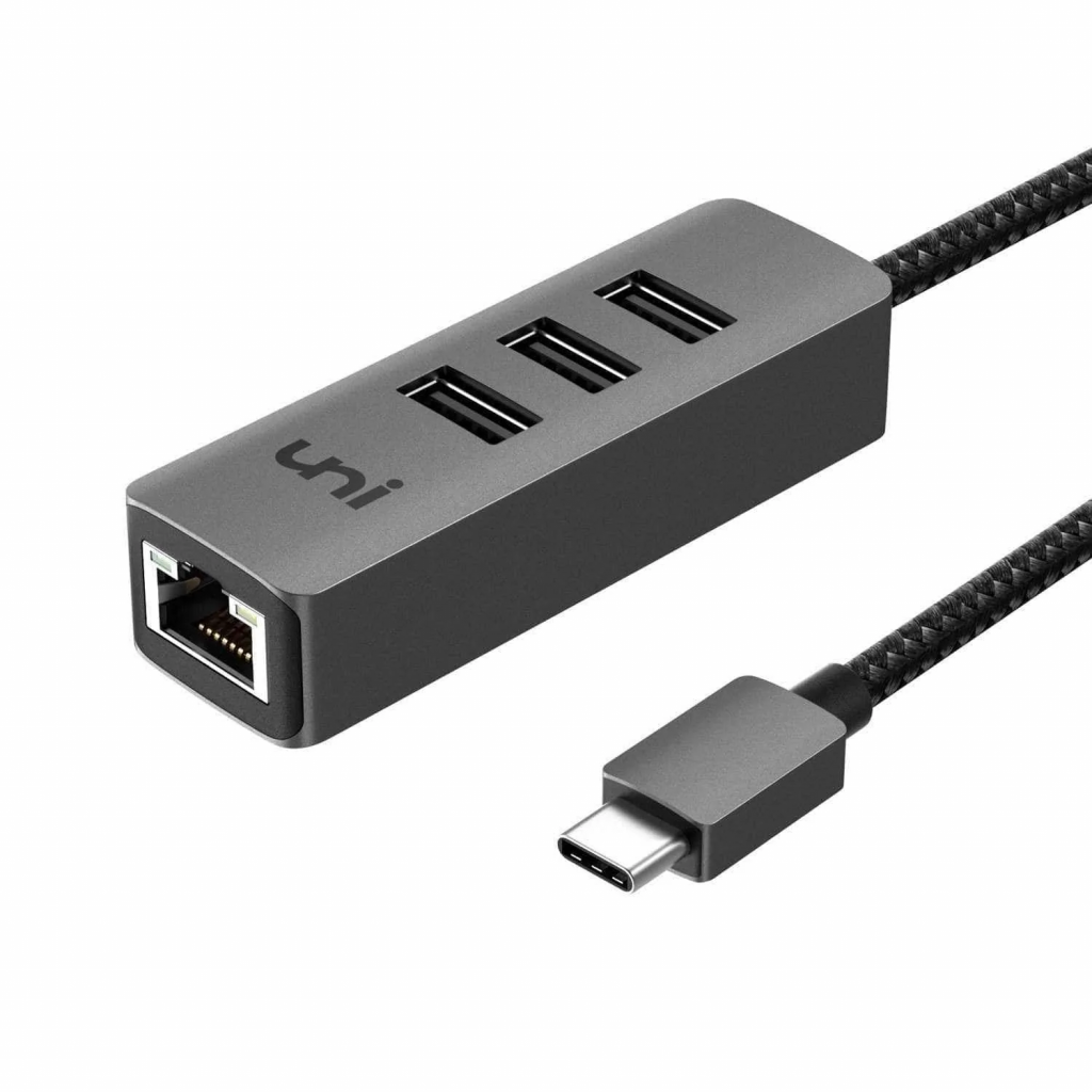 Adaptateur USB 3.0 vers Ethernet, concentrateur USB 3.0 à 3 ports