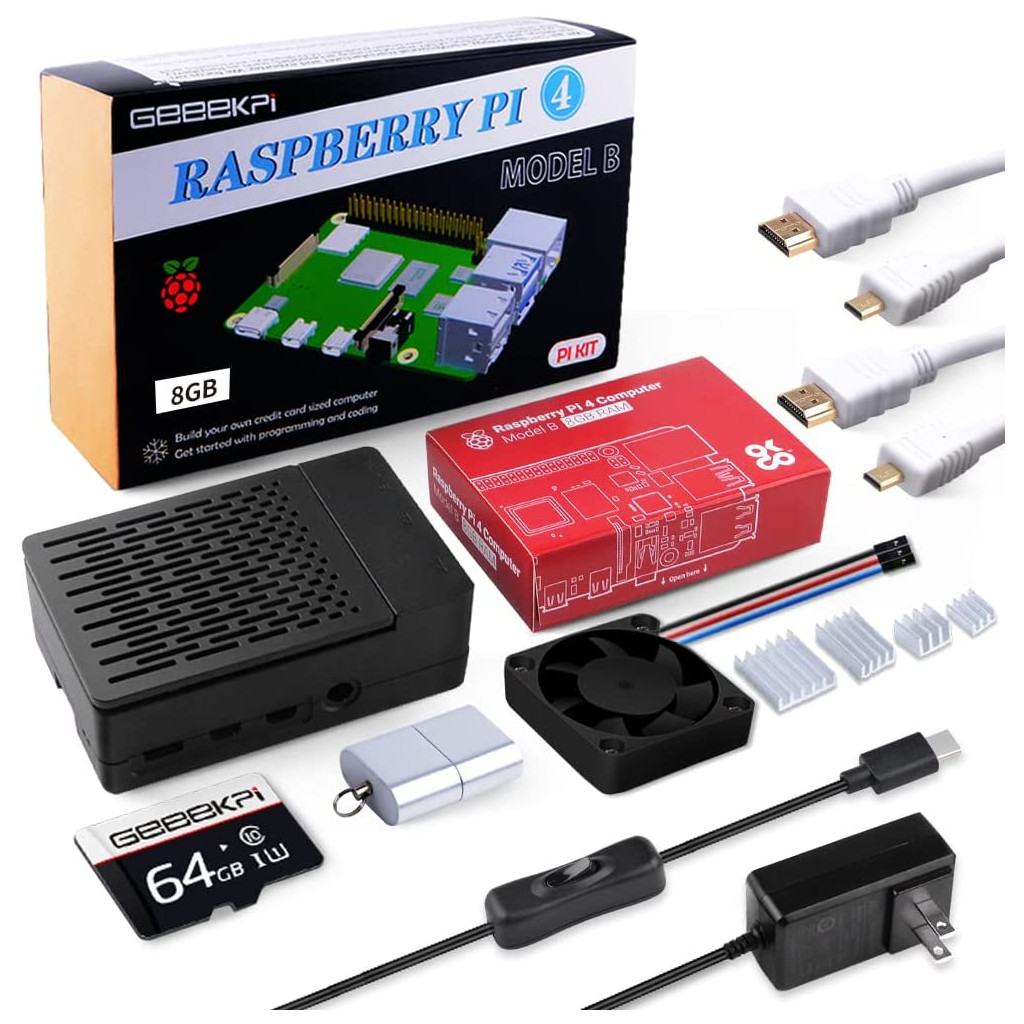 Raspberry Pi 4 modèle B, 8 Go, 4 Go, 2 Go, kit adaptateur secteur