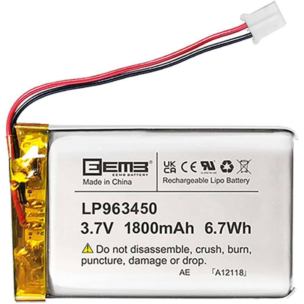 EEMB 3.7V 1800mAh Lipo Battery 963450 Batterie Li-ion Rechargeable